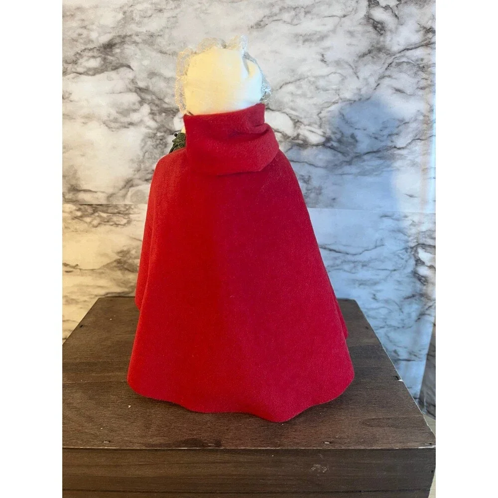 Byers Carolers 2001 Lady Red Cloak Basket of Apples